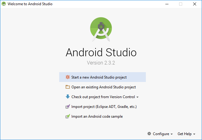 приветствие в Android Studio