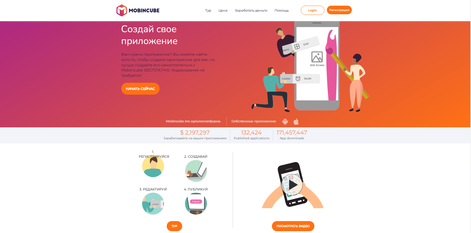 Сайт Mobincube