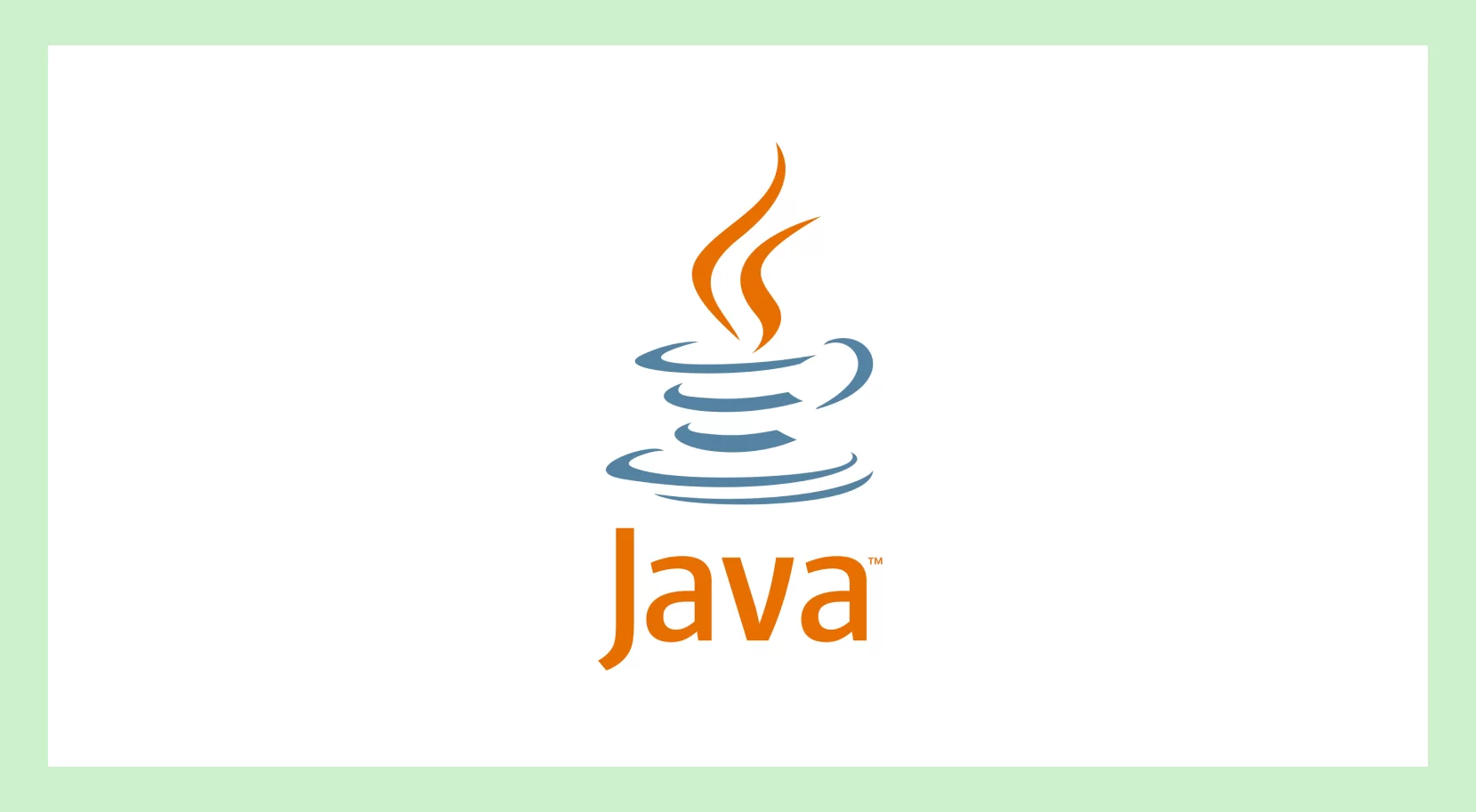 Логотип языка Java на белом фоне 