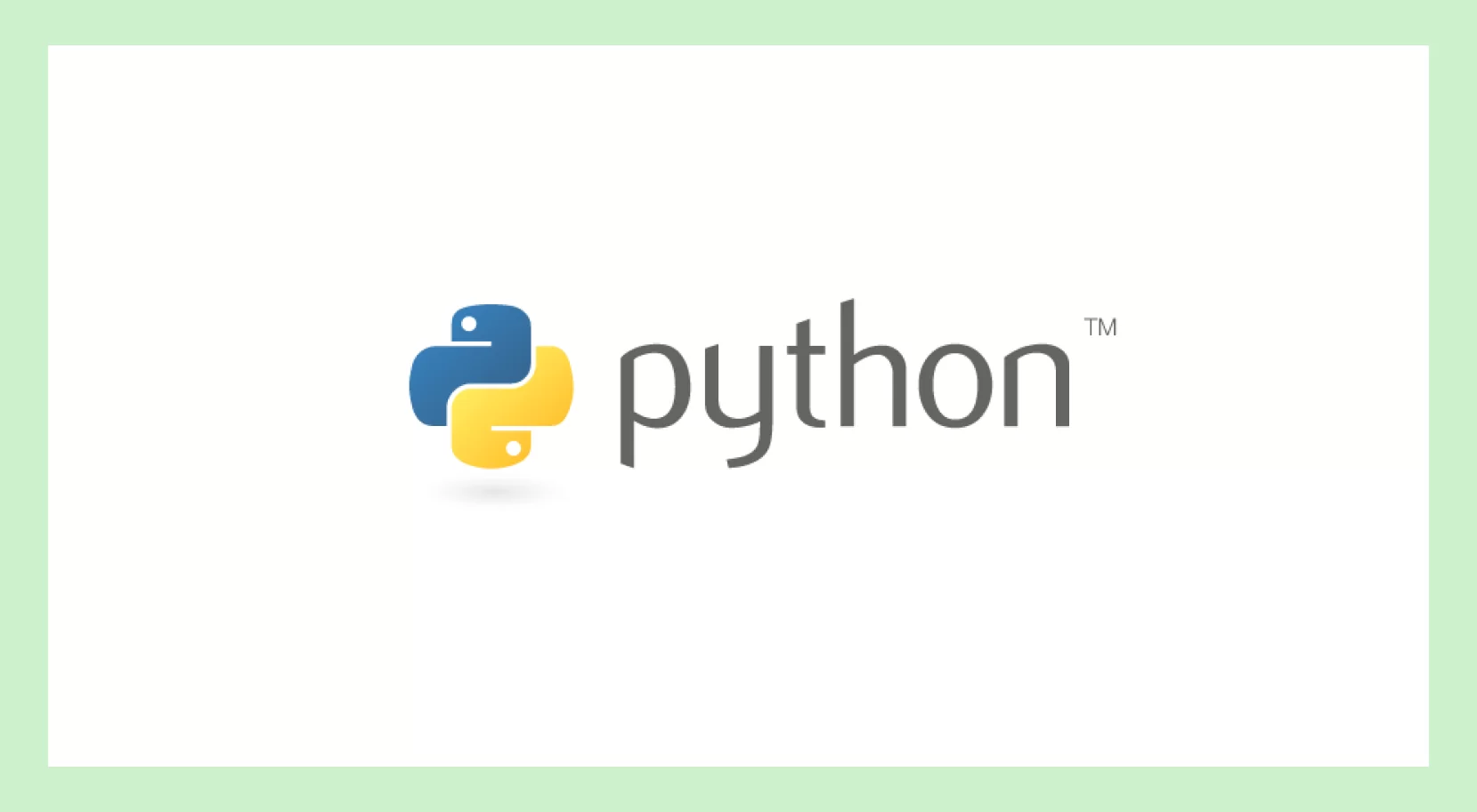 Логотип языка Python на белом фоне 