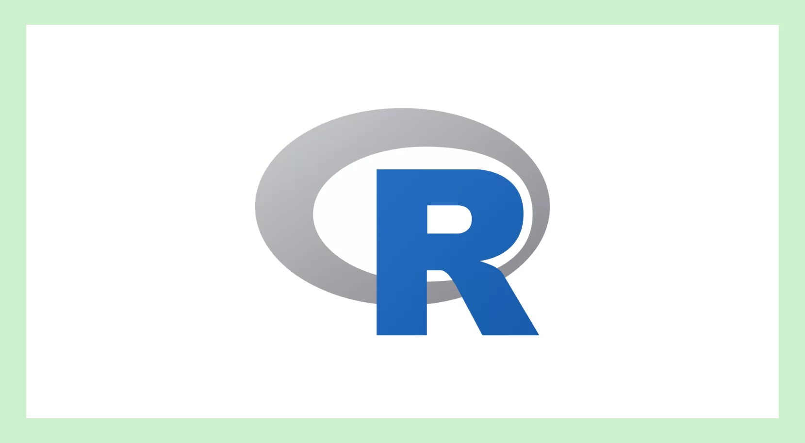 Логотип языка R на белом фоне 