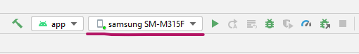выбор устройства в Android Studio для запуска приложения