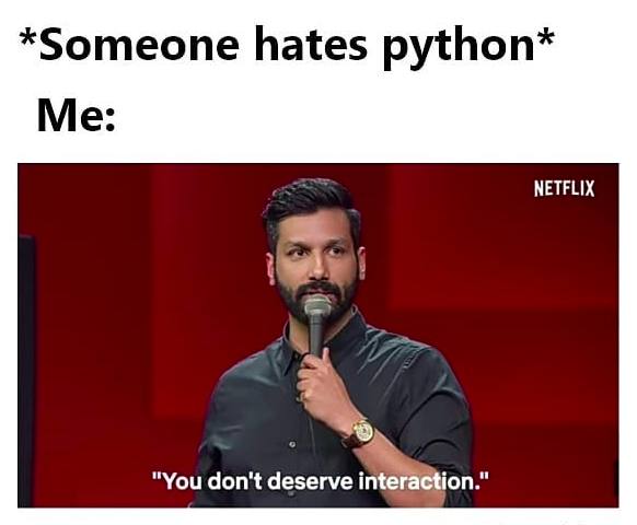 мем про разработчика Python