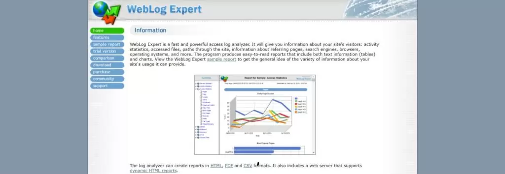 С помощью анализатора логов Weblog Expert можно легко смотреть записи ошибок