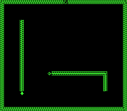 Интерфейс игры Blockade-змейка в 1976