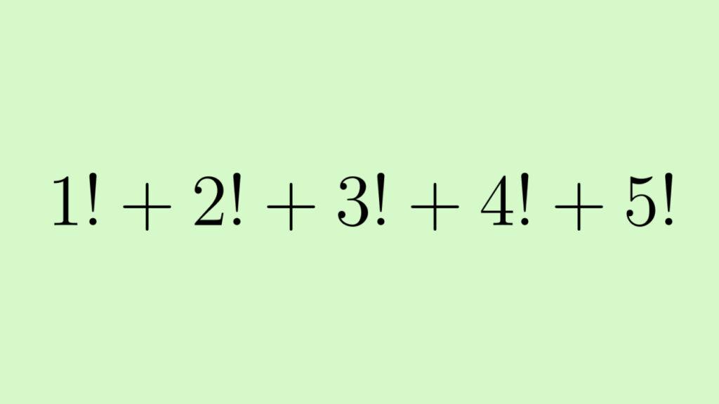 факториал 1 2 3 4 5
