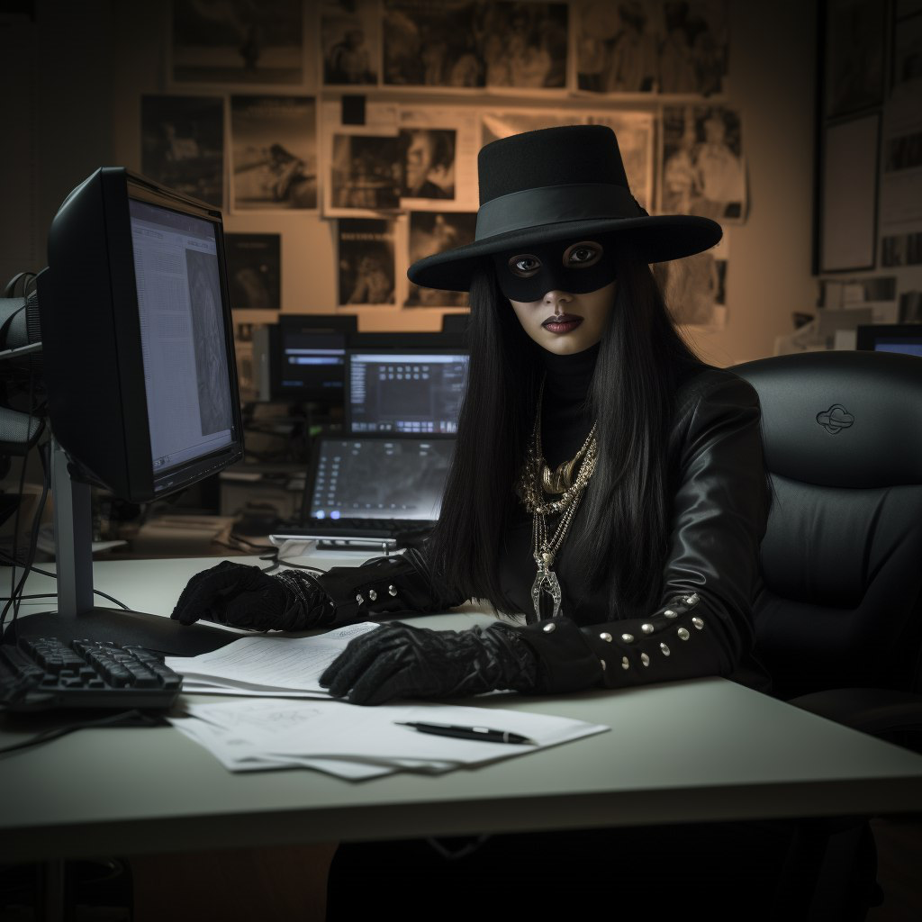 Визуализация костюма специалиста по кибербезопасности на Хэллоуин
