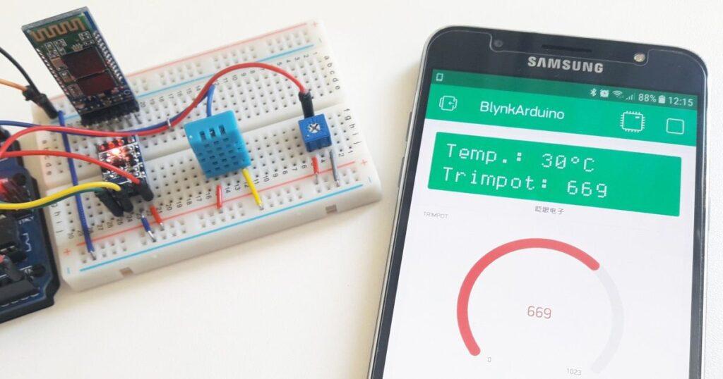 arduino посылает данные о температуре на телефон