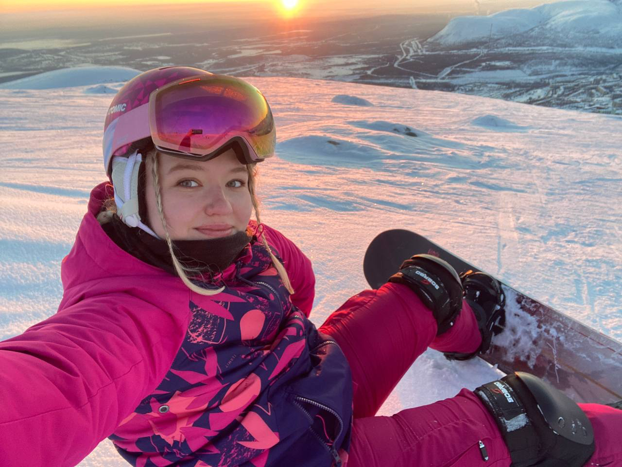 Маргарита Ильина на сноуборде