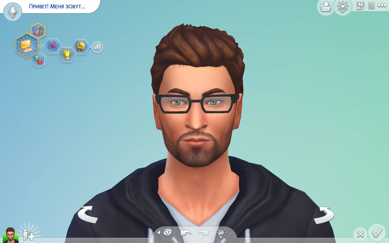 Персонаж Sims 4 в редакторе персонажей