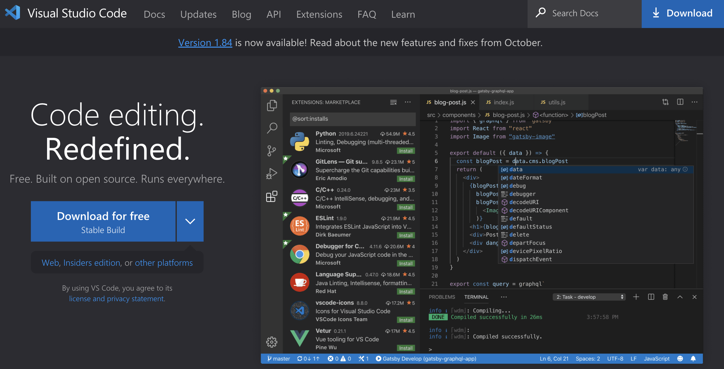 редактор кода для веб-разработки Visual Studio Code