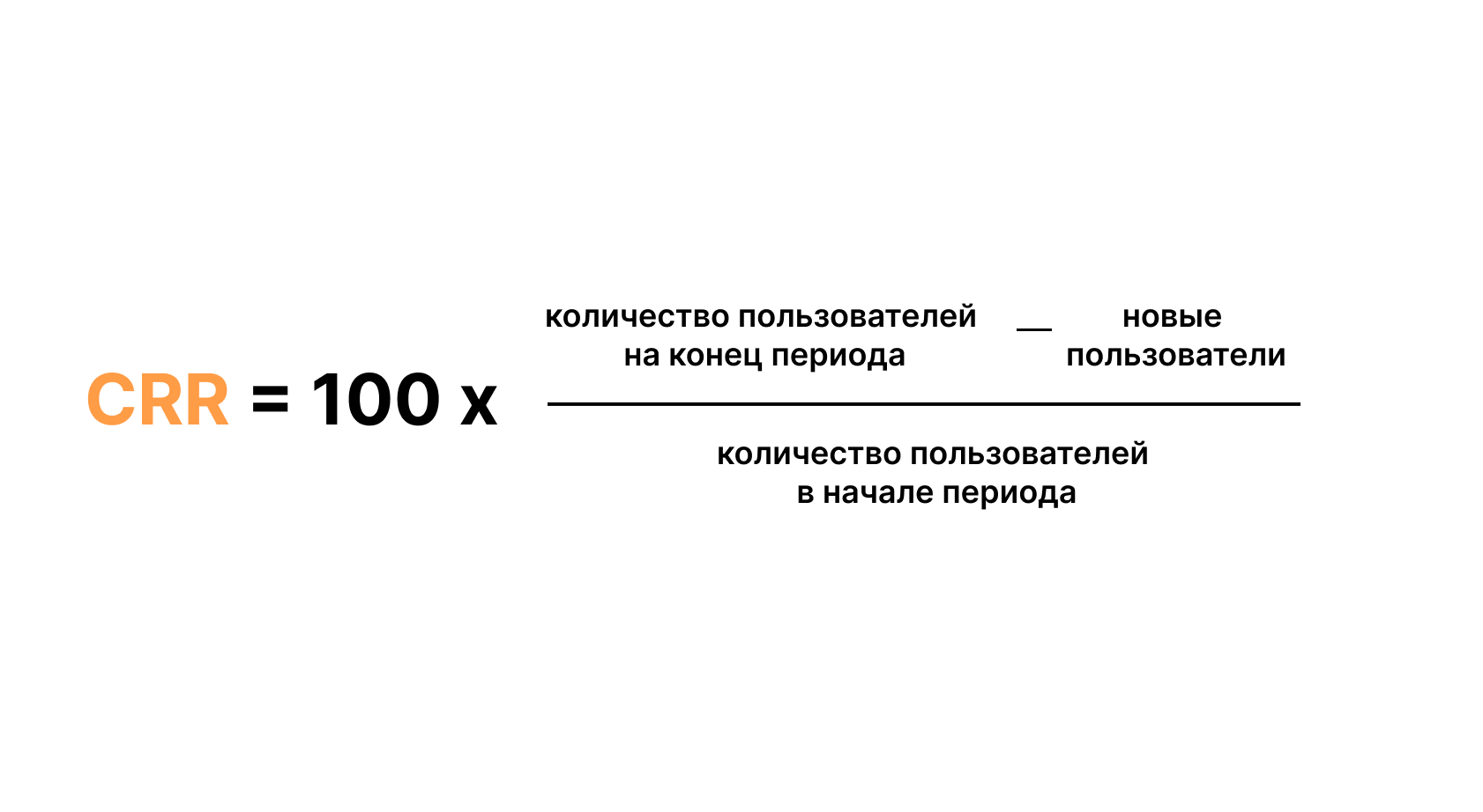 Формула расчета коэффициента удержания клиентов