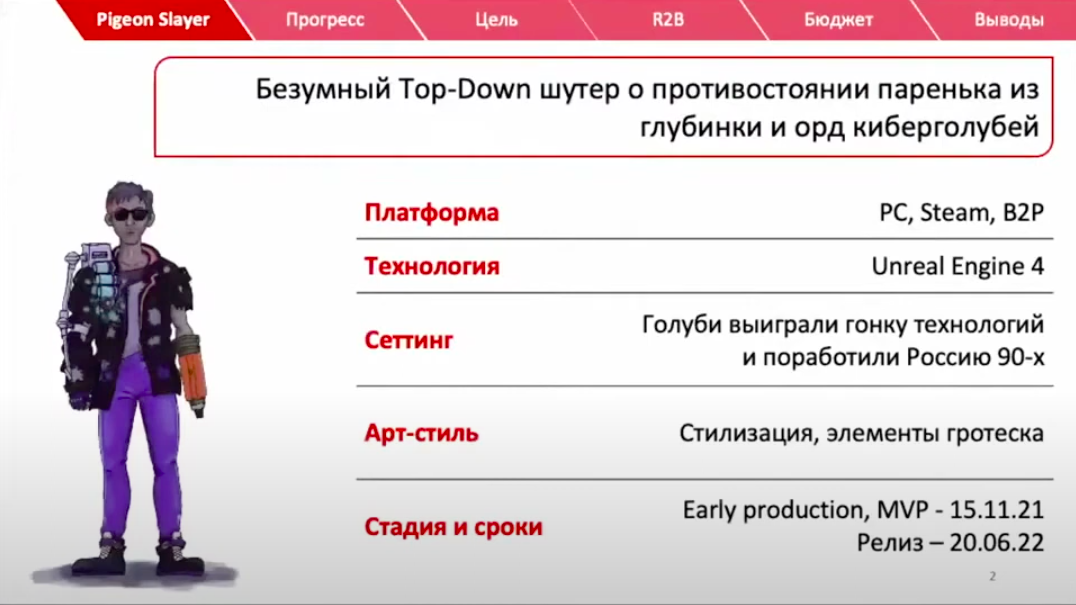 Кадр из презентации открытого питча