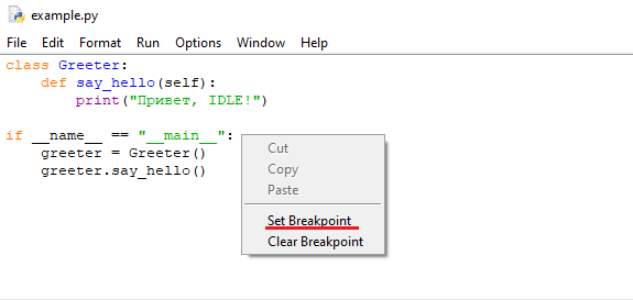Set Breakpoint