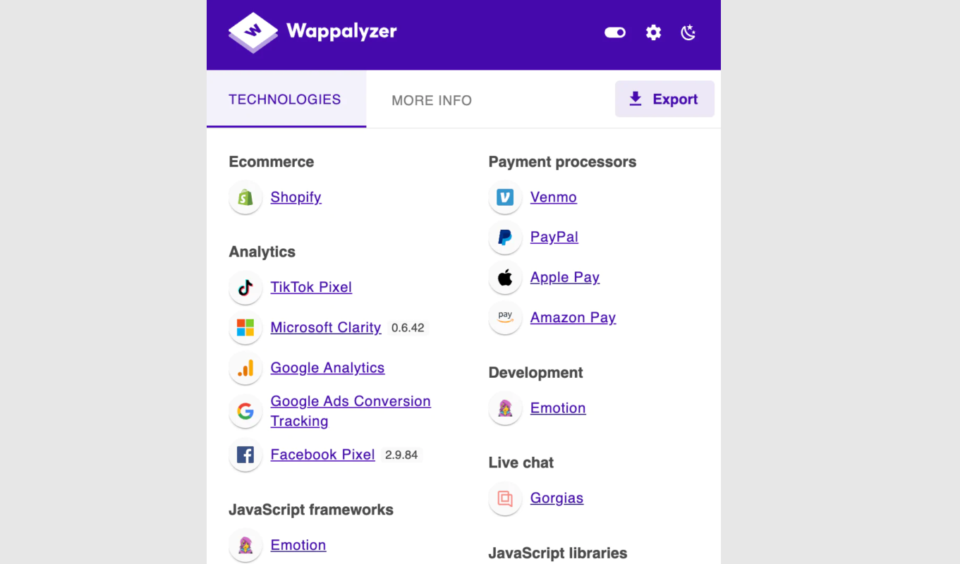 Wappalyzer