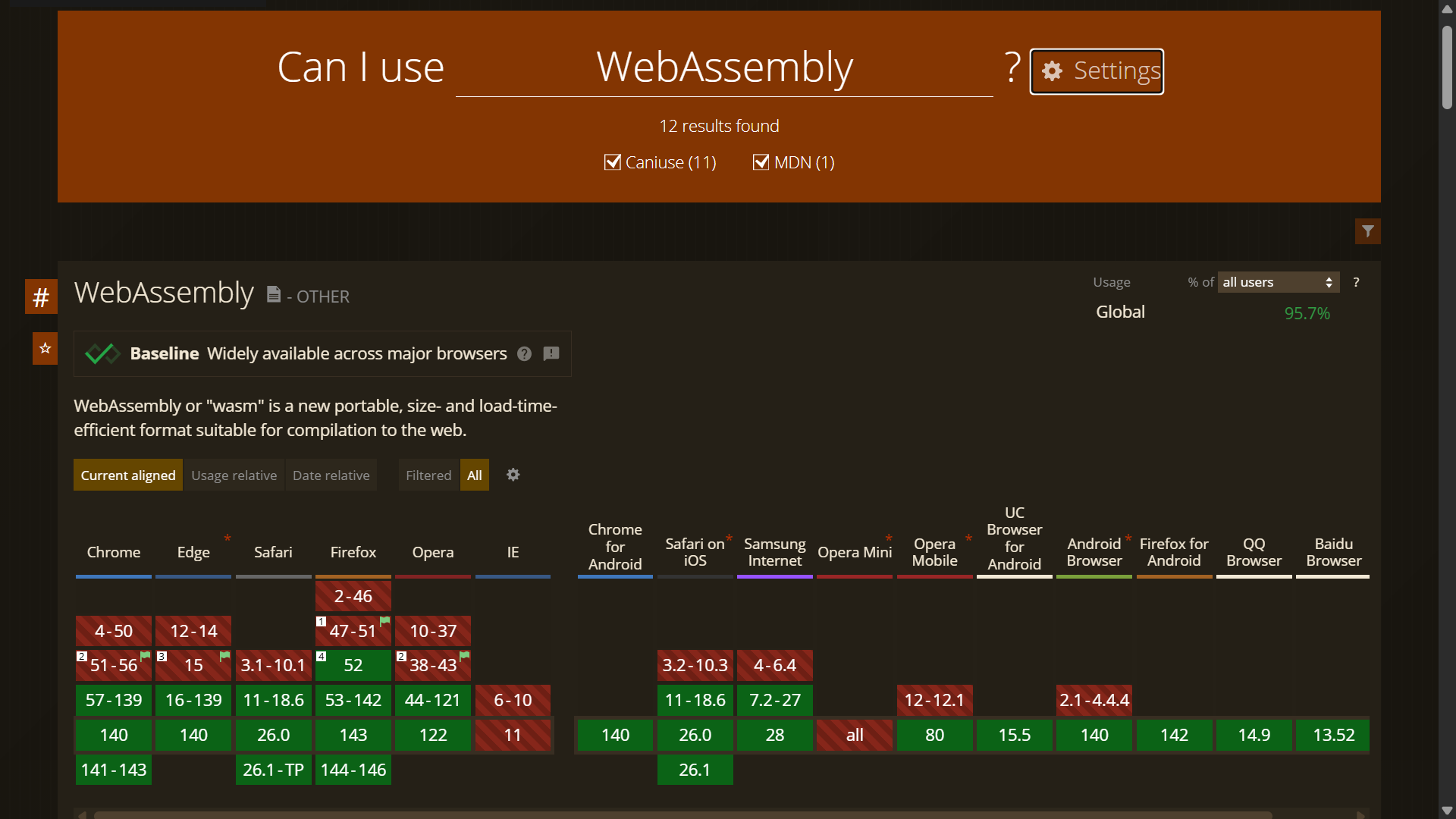Поддержка WebAssembly