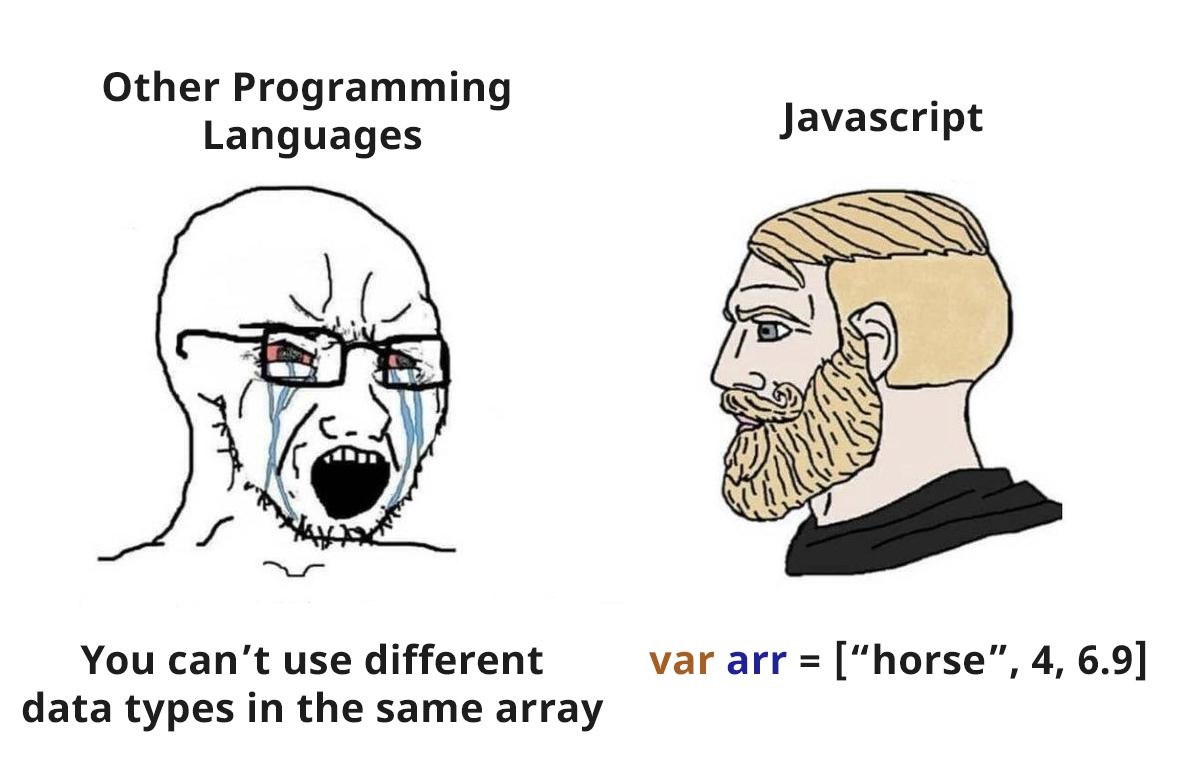 В JavaScript нет строгой типизации
