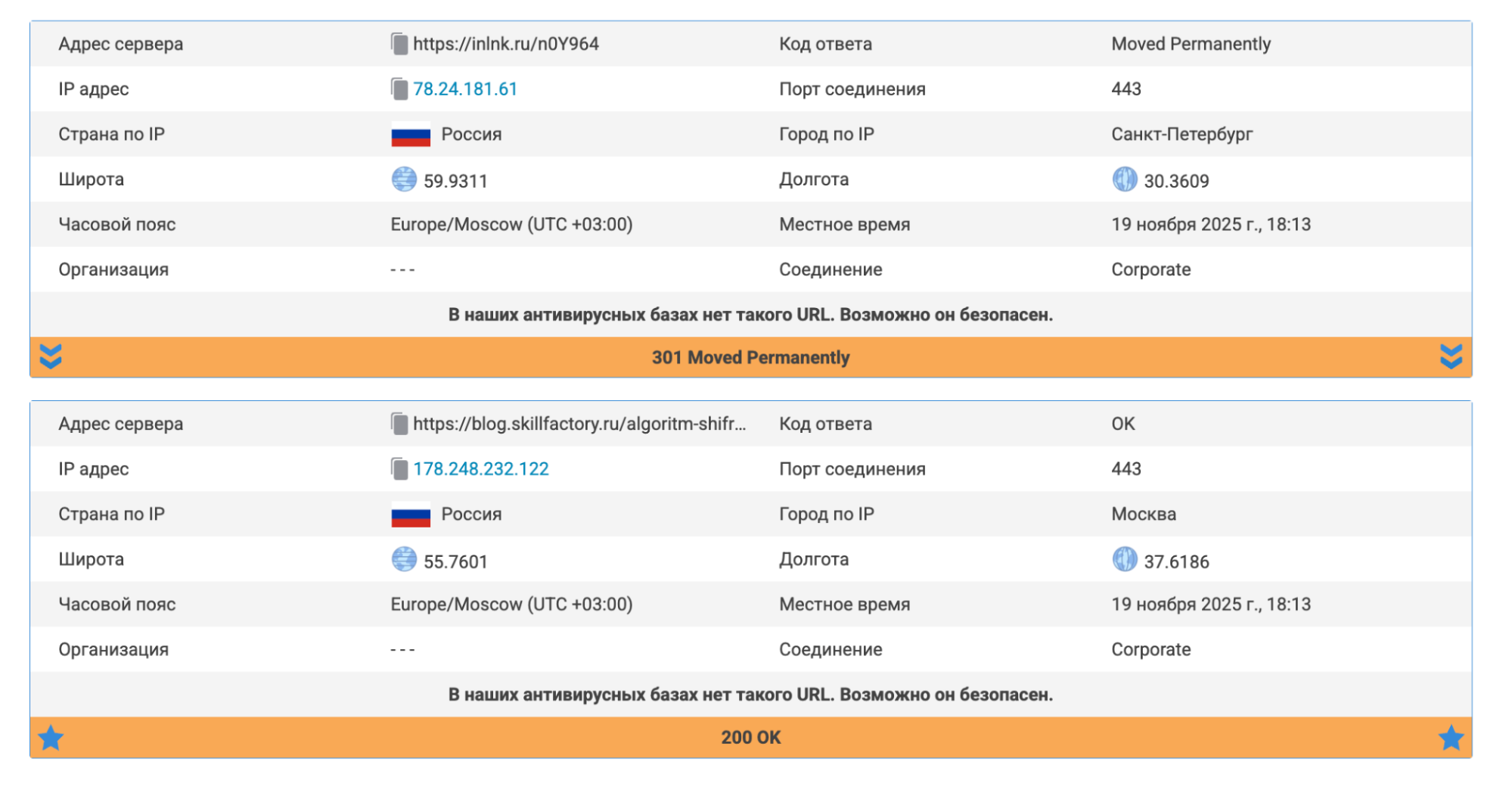 Проверка сайта по антивирусной базе