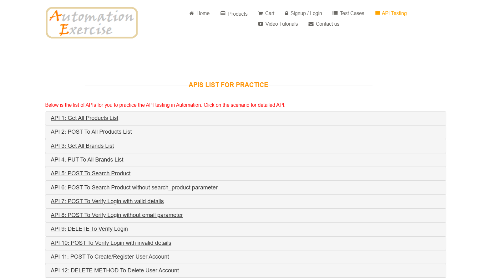 Automation Exercise для тестирования интернет-магазина