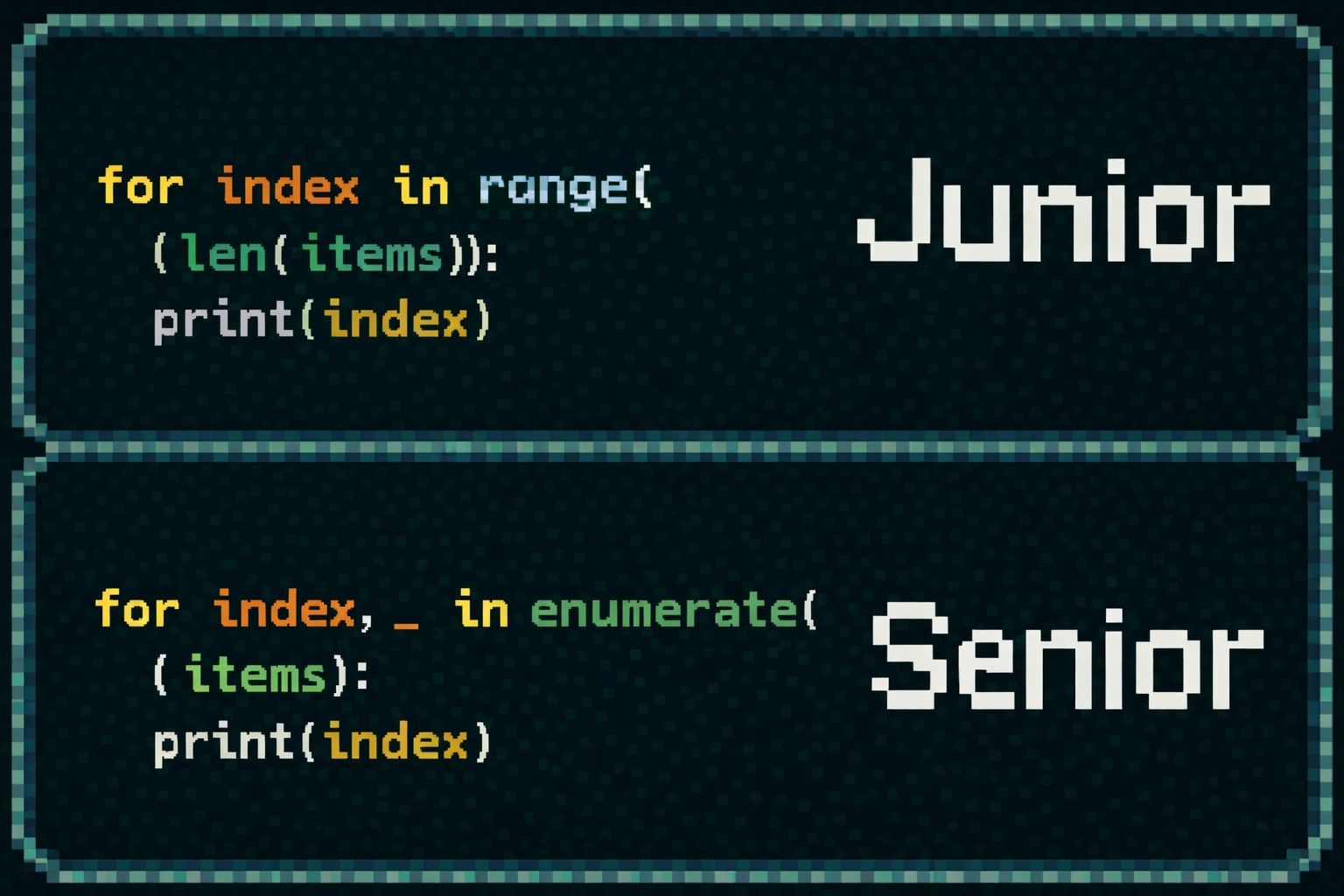 Как выглядят синтаксис range(len(...)) и enumerate()