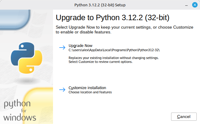 Обновление Python