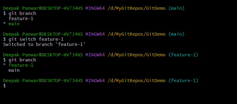 git switch