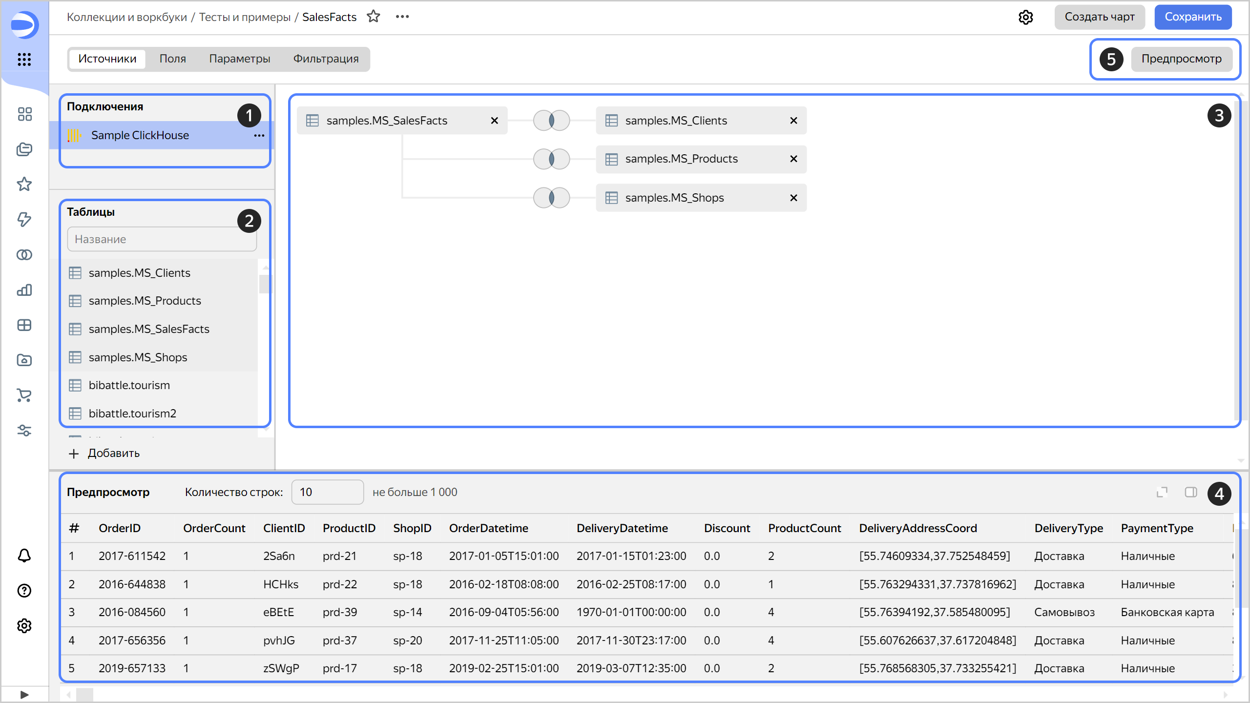 Создание датасета в Yandex DataLens