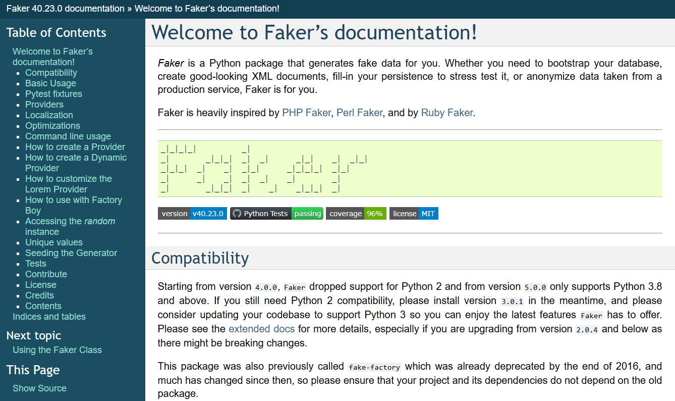 Как генерировать данные в Faker