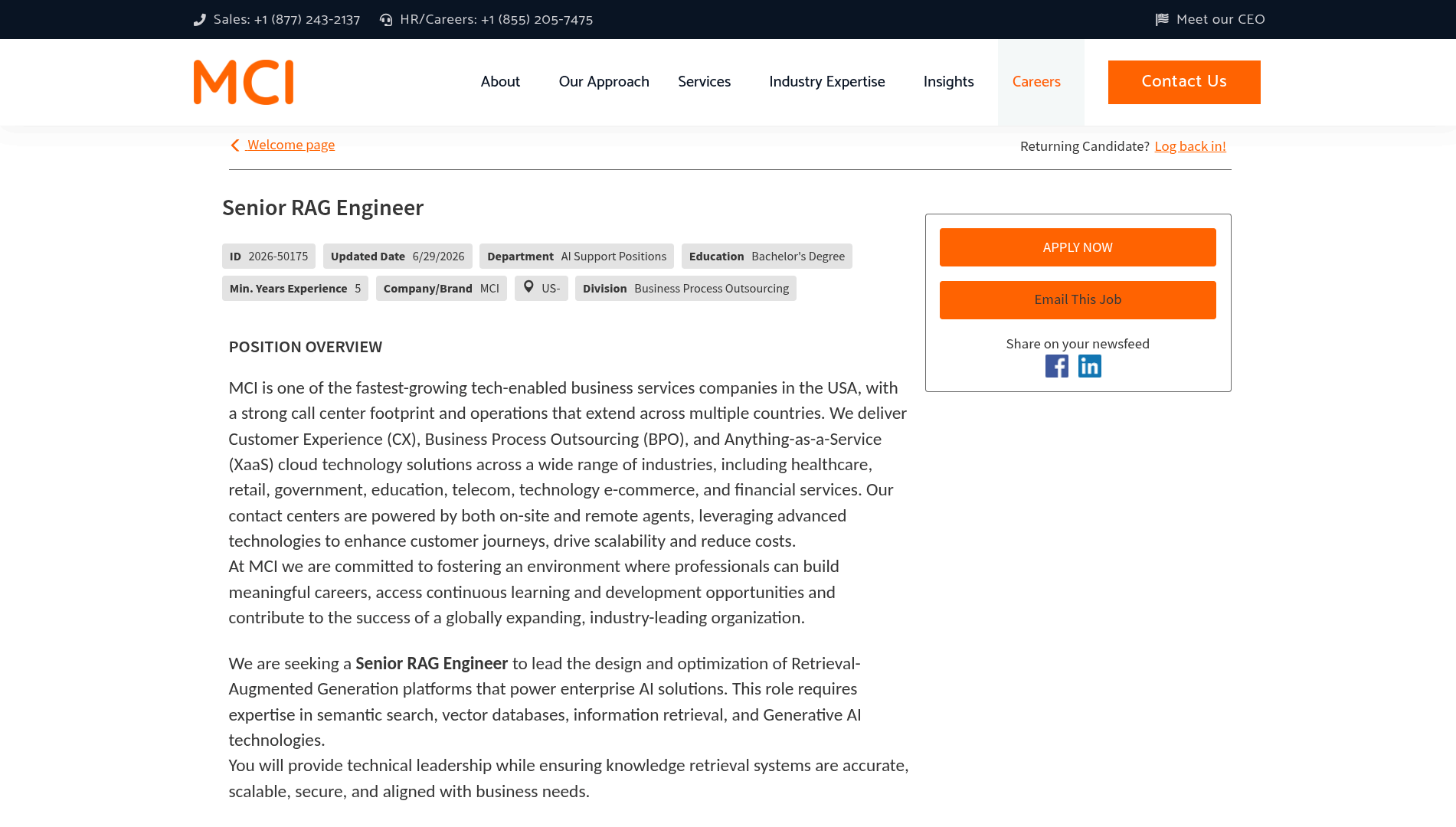 Senior RAG Engineer
